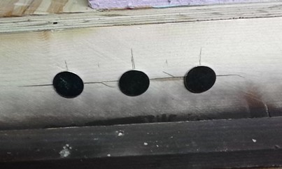 leveling bolts installed