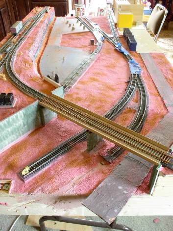 mouth of apogee canyon with trestle installed and initial scenery